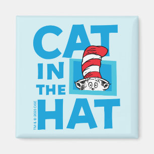 Imã Dr. Seuss Gato no logotipo chapéu