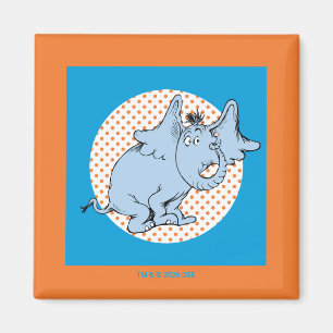 Imã Dr. Seuss Horton Ouve Um Quem Pontos Polka Laranja