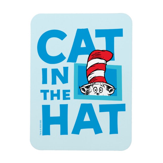 Ímã Dr. Seuss | Logotipo do Gato no Chapéu (Vertical)