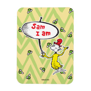 Ímã Dr. Seuss   Sam-I-Am Segurando Placa