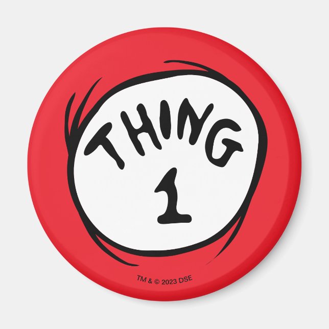 Imã Dr. Seuss | Thing 1 Thing 2 - Thing 1 (Frente)