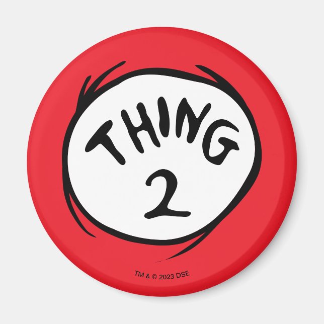 Imã Dr. Seuss | Thing 1 Thing 2 - Thing 2 (Frente)