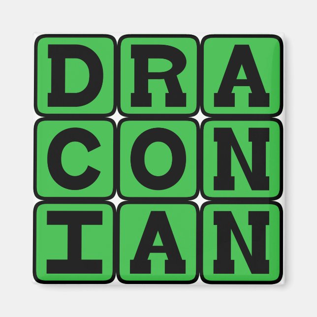 Imã Draconiano, Excessivamente Áspero e Severo (Frente)
