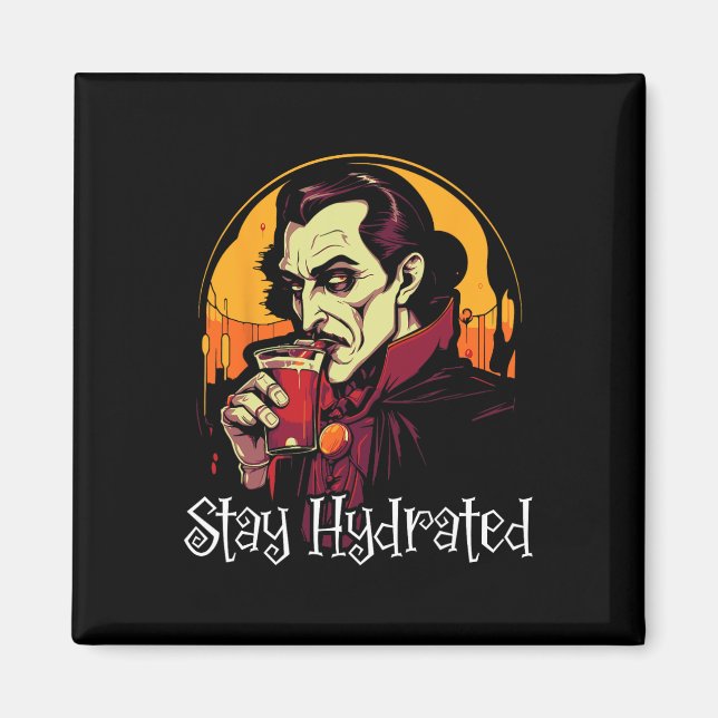 Imã Dracula Halloween Trick Ou Trate Vamp Spooky (Frente)