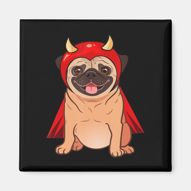Imã Dracula Vampiro Pug Cachorro Cujo Cachorro De Hall (Frente)
