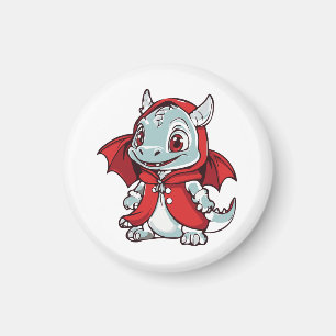 Imã Dragão Albino em Vermelho