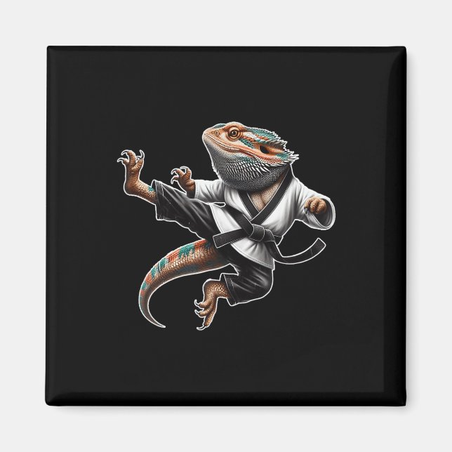 Imã Dragão-Boca-Boca-Boca-Boca-Pose Karate Samurai Nin (Frente)