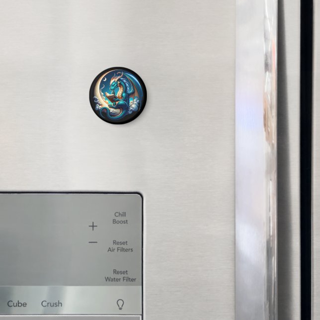 Imã Dragão Bookworm, Lendo-Lua Lendo Teto (In Situ (Fridge))