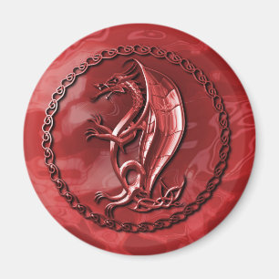 Imã Dragão celta vermelho