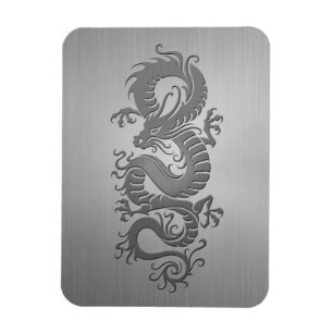 Ímã Dragão chinês, efeito de aço inoxidável