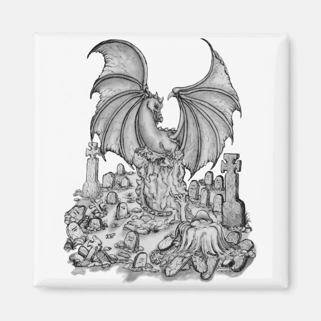 Imã Dragão com Zombie (Frente)