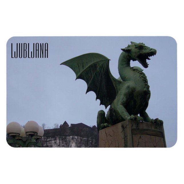 Ímã dragão da ponte de ljubljana (Horizontal)