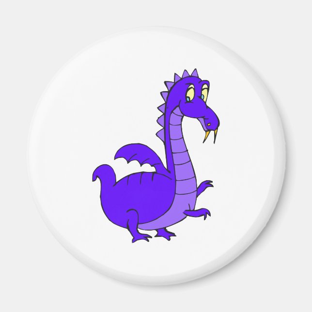 Imã Dragão de Fofinho de Cuecas Roxo (Frente)