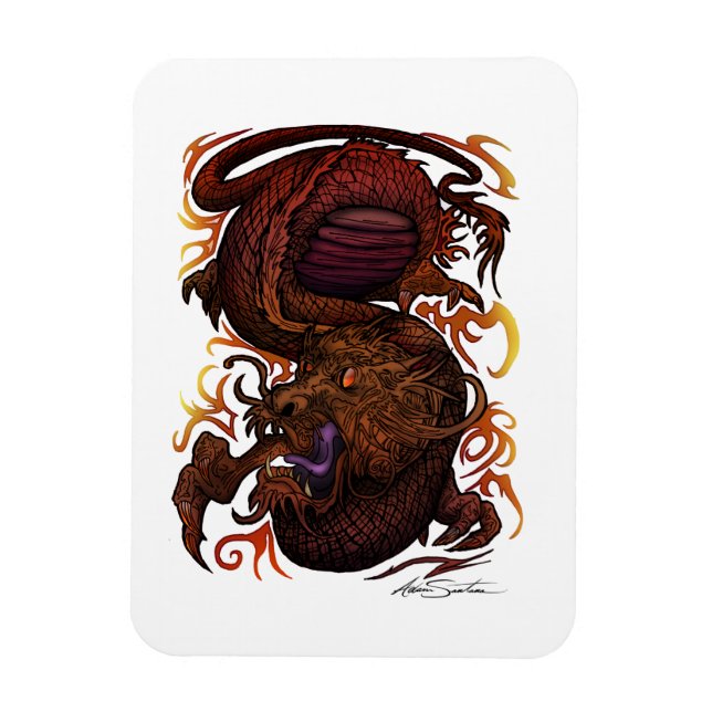 Ímã Dragão (Design de assinatura) (Vertical)