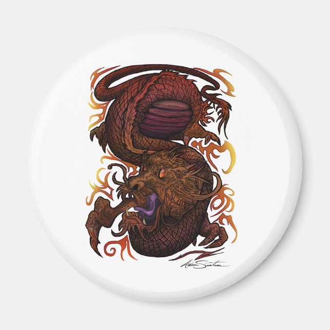 Imã Dragão (Design de assinatura) (Frente)