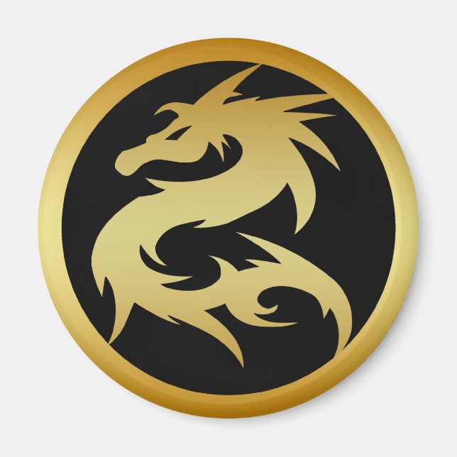 Imã DRAGÃO Dourado (Frente)
