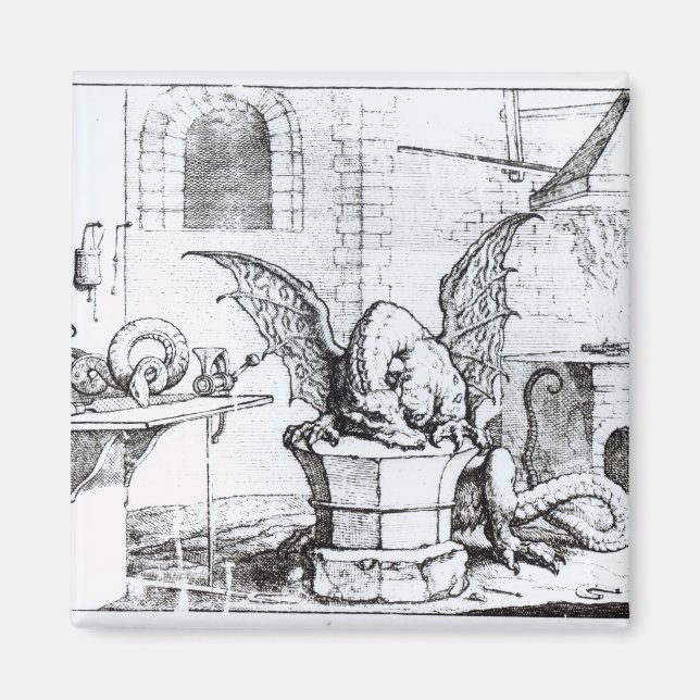 Imã Dragão em uma oficina (Frente)