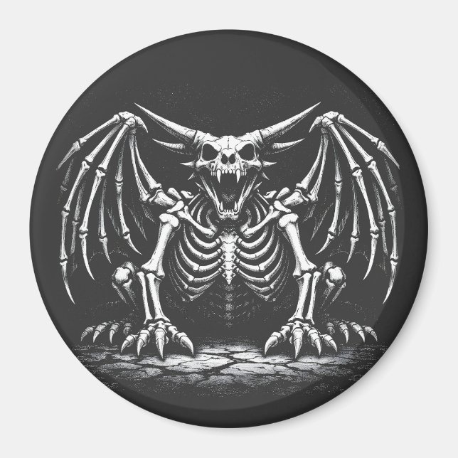 Imã Dragão Esqueleto por BurnsInHell (Frente)