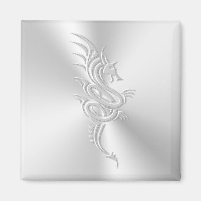 Imã Dragão estilo oriental, efeito embutido (Frente)