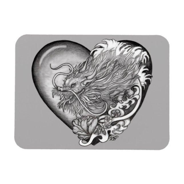 Ímã Dragão Heart (Horizontal)