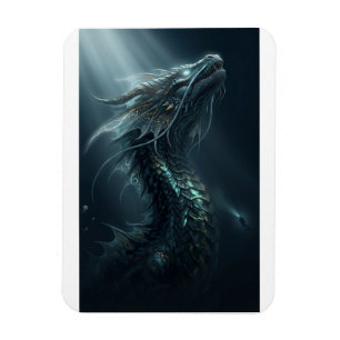Ímã Dragão Marinho Majestoso de Escama Dourada - Guar 