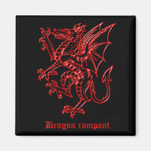 Imã Dragão medieval da heráldica