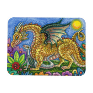 ÍMÃ DRAGÃO MEDIEVAL E JARDIM DE ARTE PASTA COLORIDO 