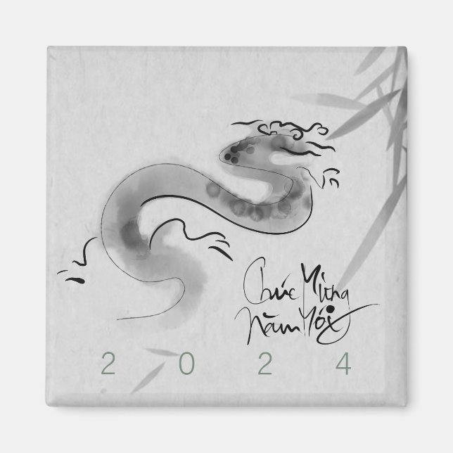 Imã Dragão Original Vietnamita Ano 2024 SqM (Frente)