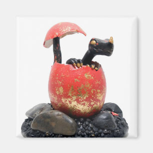 Imã Dragão preto que choca o ímã