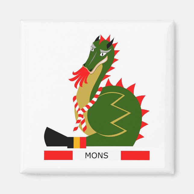 Imã Dragão Verde da cidade Mons, Bélgica (Frente)