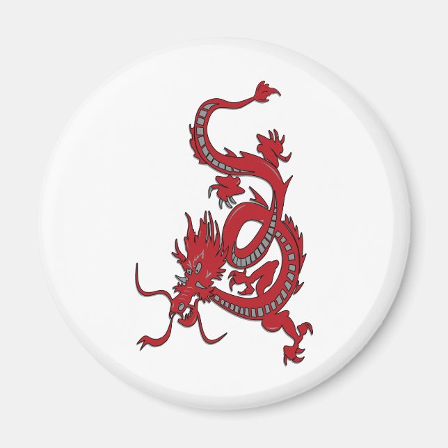 Imã Dragão Vermelho - Ano do Dragão (Frente)