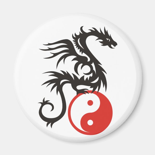 Imã Dragão Yin & Yang (Frente)
