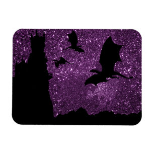Ímã Dragões voando, castelo roxo do céu Fantasia