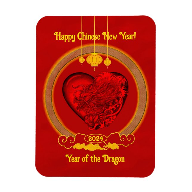 Ímã Dragon Heart, ano do dragão (Vertical)