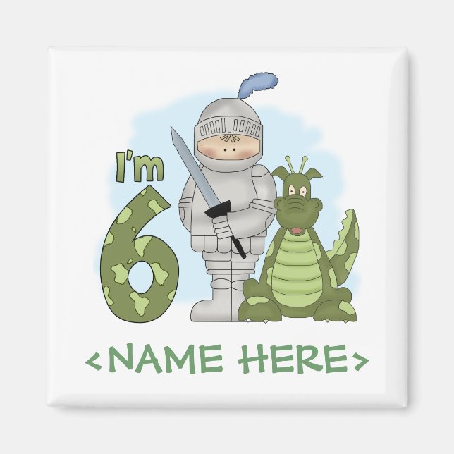 Imã Dragon Knight 6 Birthday (Frente)