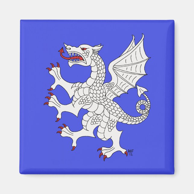 Imã Dragon Rampant Argent (Frente)