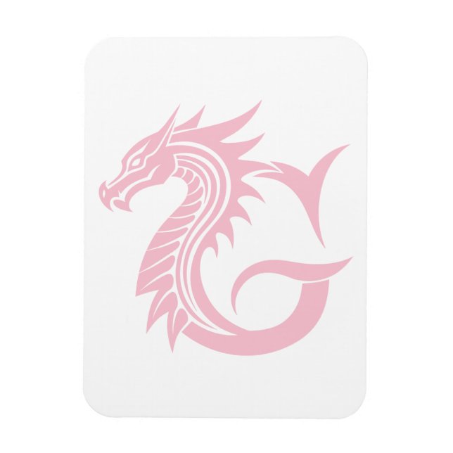 Ímã Dragon Styled Letter G, Dragon Alphabet, Monogram (Vertical)