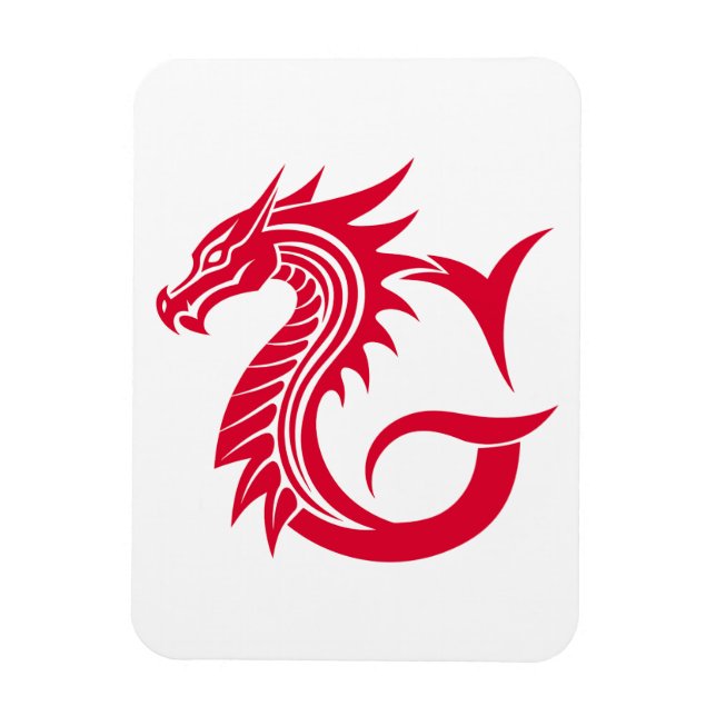 Ímã Dragon Styled Letter G, Dragon Alphabet, Monogram (Vertical)