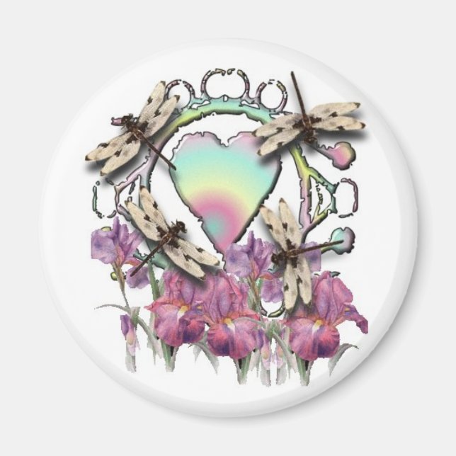 Imã Dragonflies brancos (Frente)