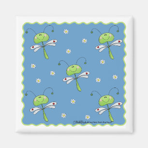 Imã Dragonflies e Daisies