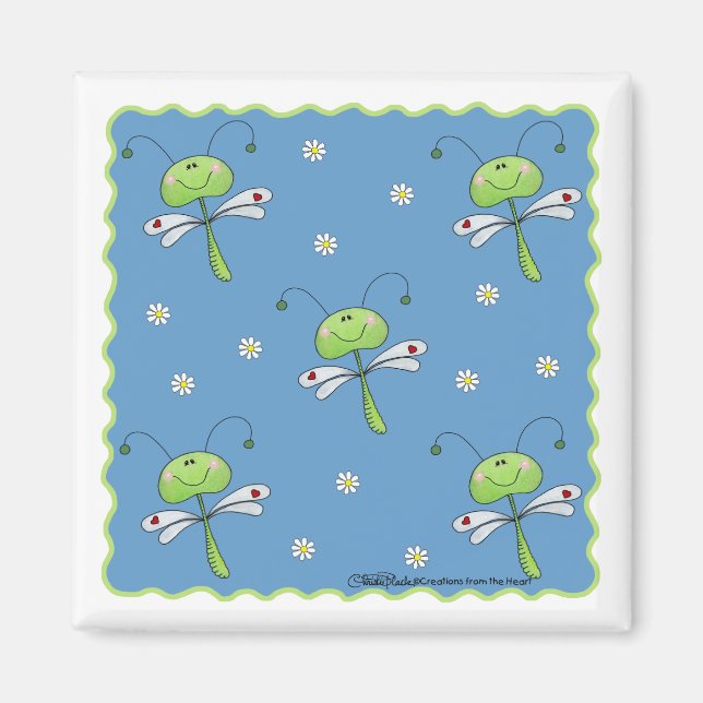 Imã Dragonflies e Daisies (Frente)