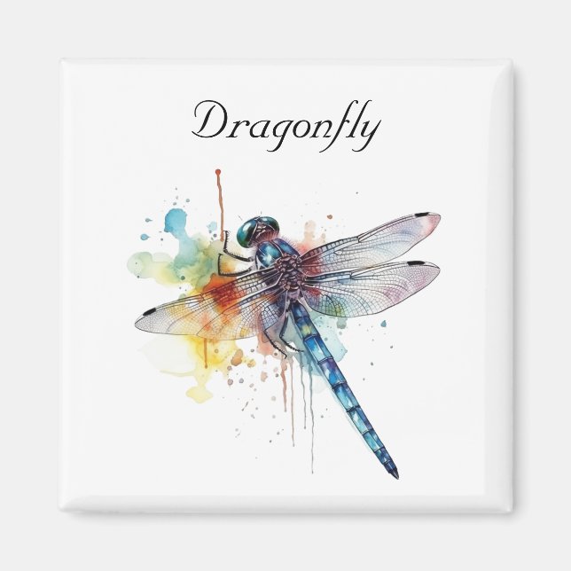 Imã Dragonfly Colorida personalizável (Frente)