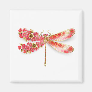 Imã Dragonfly com joalheria sakura