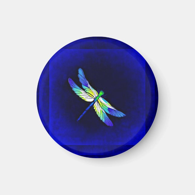 Imã Dragonfly Electric Blue - Personalize com um nome (Frente)