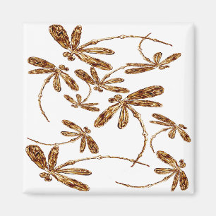 Imã Dragonfly Frenzy Dourado