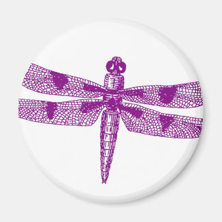 Imã Dragonfly Graphic Round