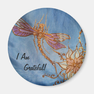 Imã Dragonfly Magnet: Eu sou Grateful!
