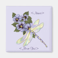 Dragonfly & Pansies - Personalizar