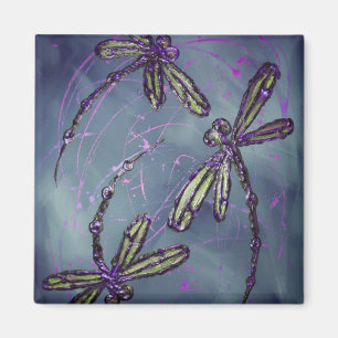 Imã Dragonfly Purple Night Fliting