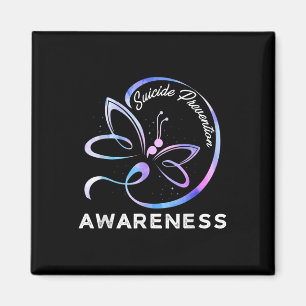 Imã Dragonfly Suicida Prevention Sensibilização Rosa E